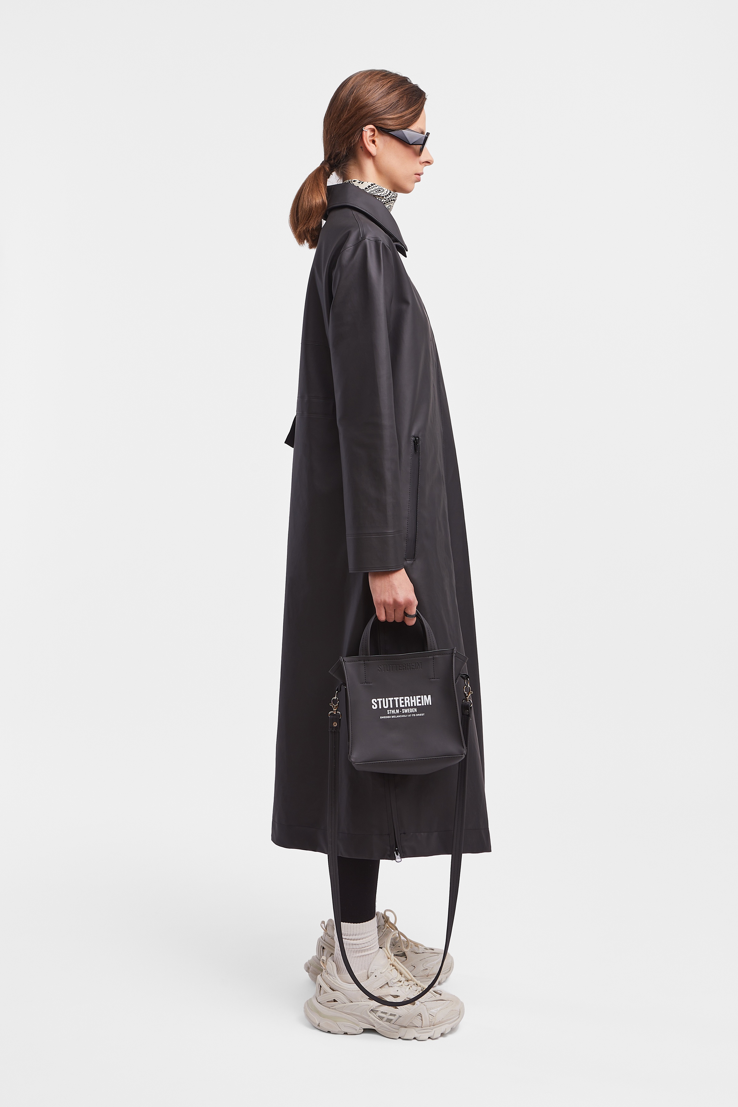 Hornstull Long Raincoat Black - 3