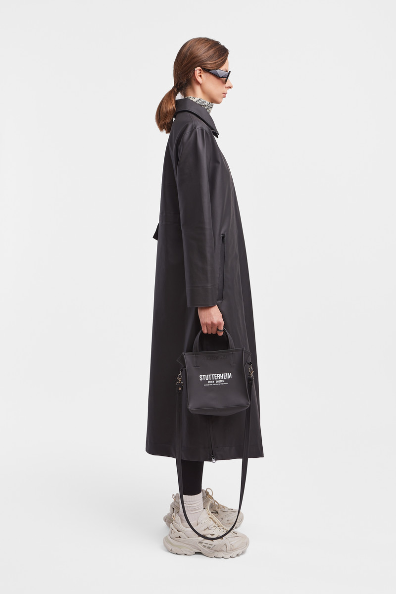Hornstull Long Raincoat Black 3