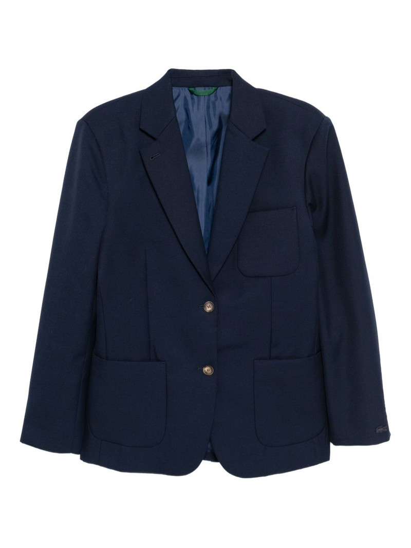 logo-embroidered blazer 1