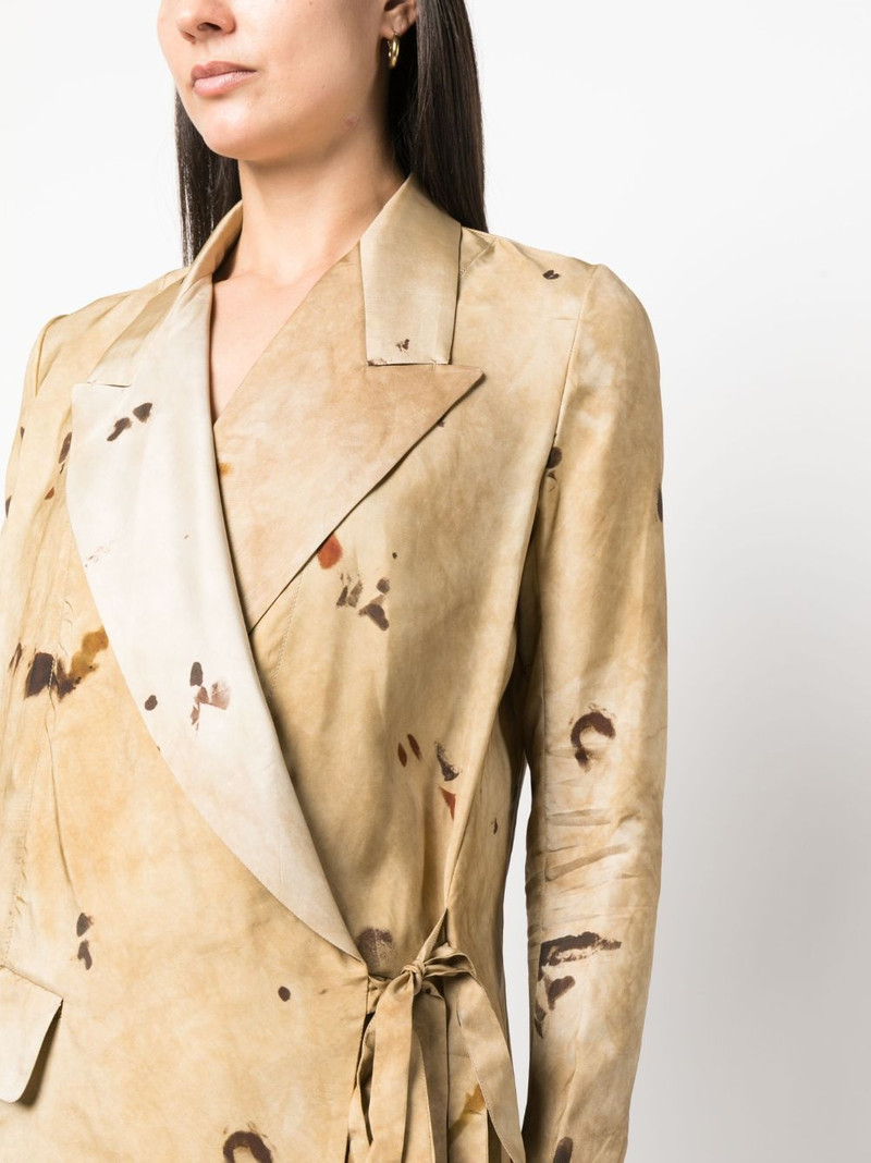 graphic-print side-fastening blazer 5