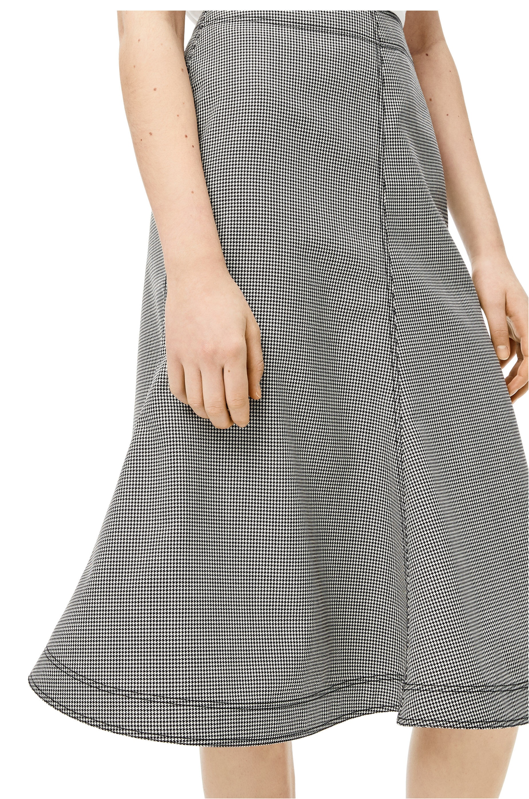 Houndstooth midi skirt in wool - 5