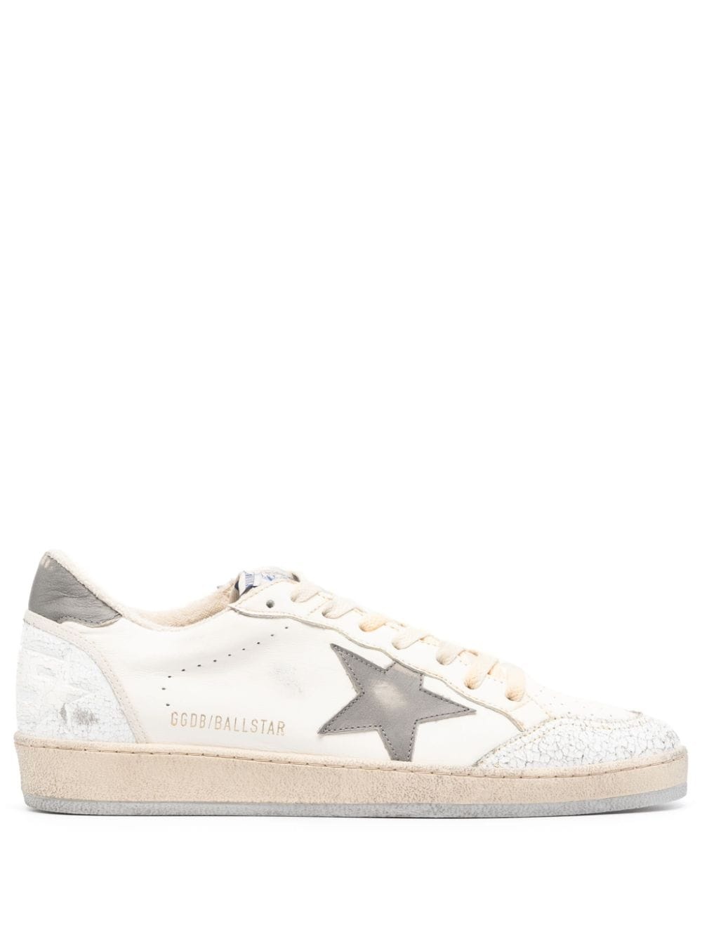 logo-patch leather sneakers - 1