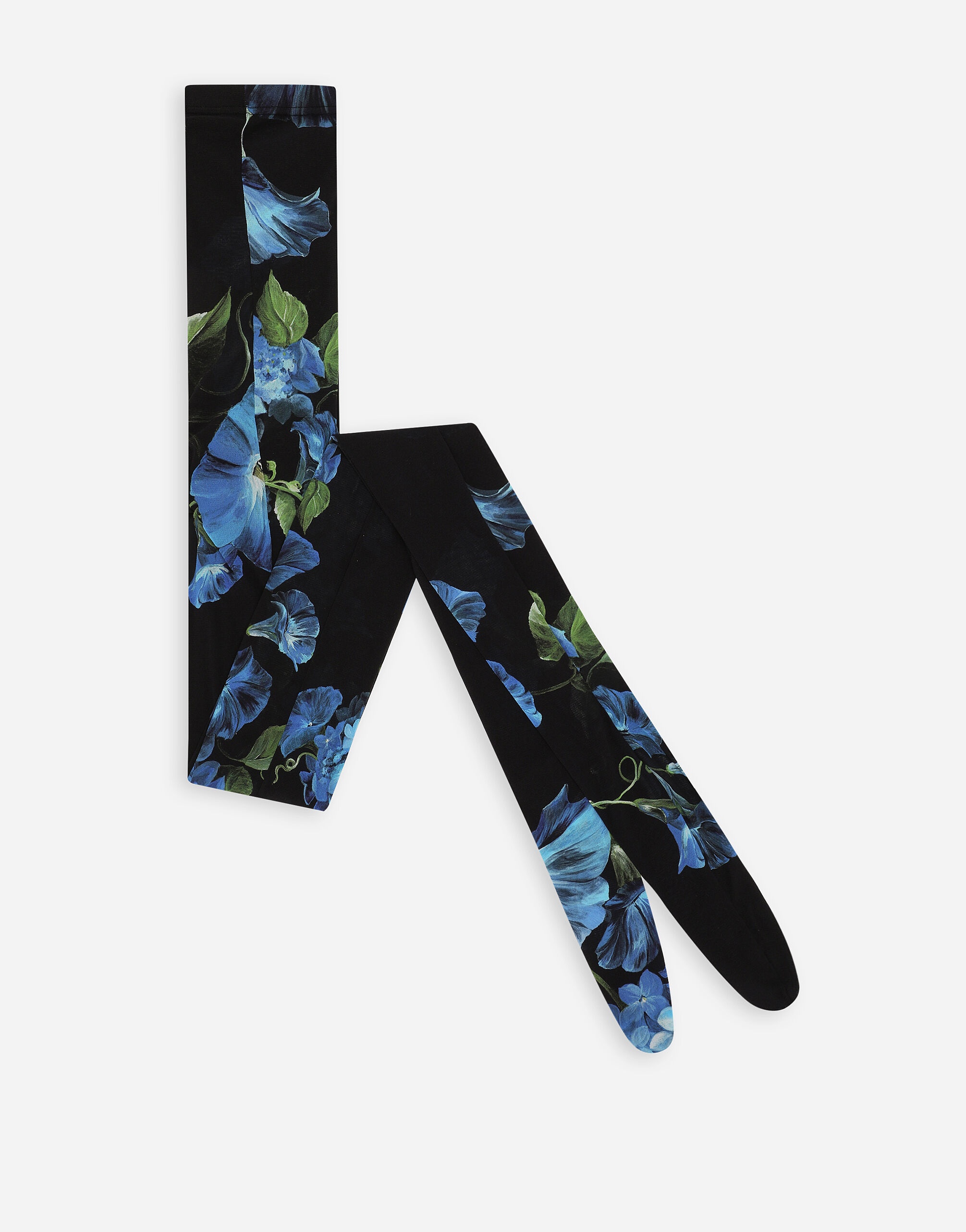 Tulle tights with bluebell print - 1
