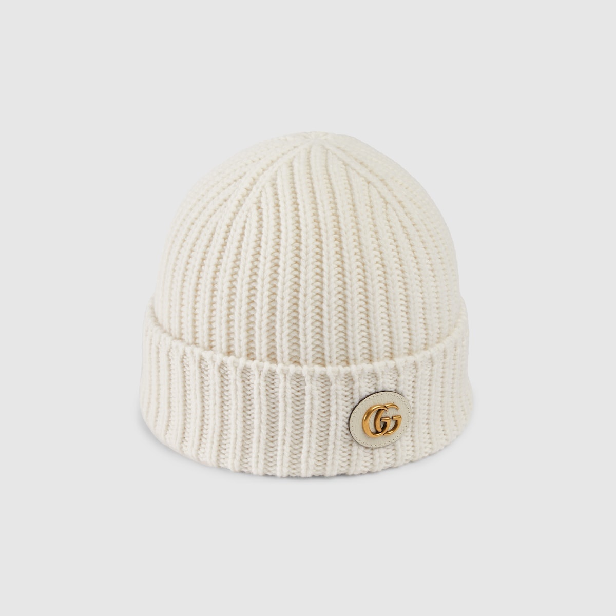 Wool cashmere hat with Double G - 1