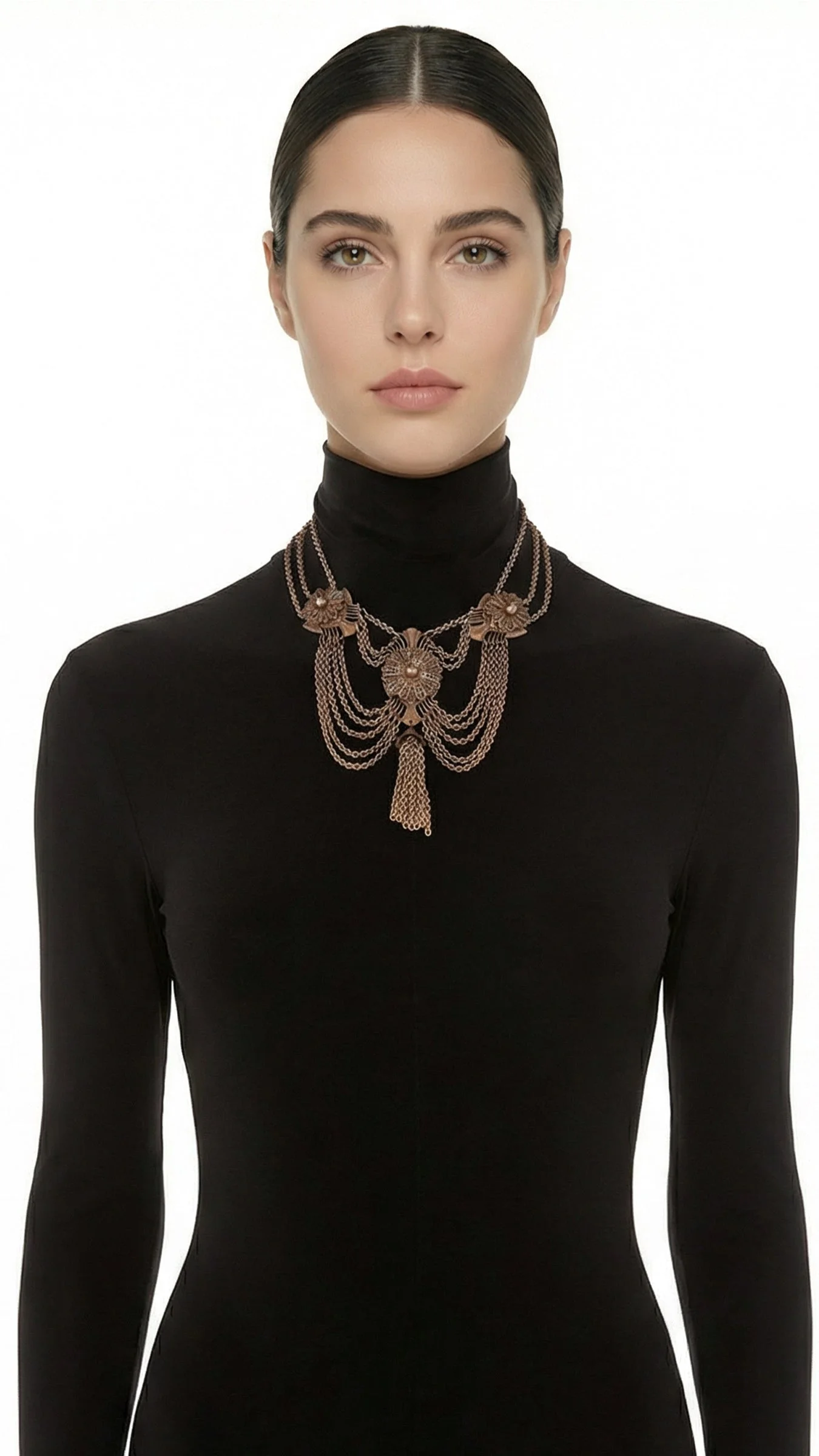 CHAIN DROP NECKLACE WITH TASSEL - 1