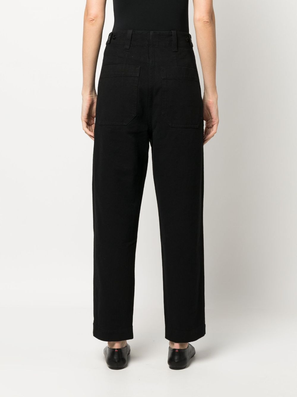 high-waisted tapered trousers - 4