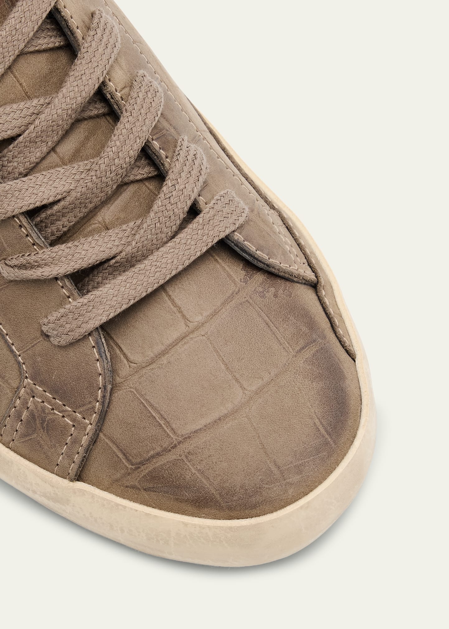 Men's Super-Star Croc-Printed Nubuck Leather Sneakers, Exclusive - 4
