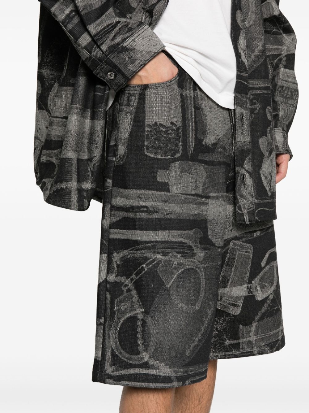 Xray jacquard-print shorts - 5