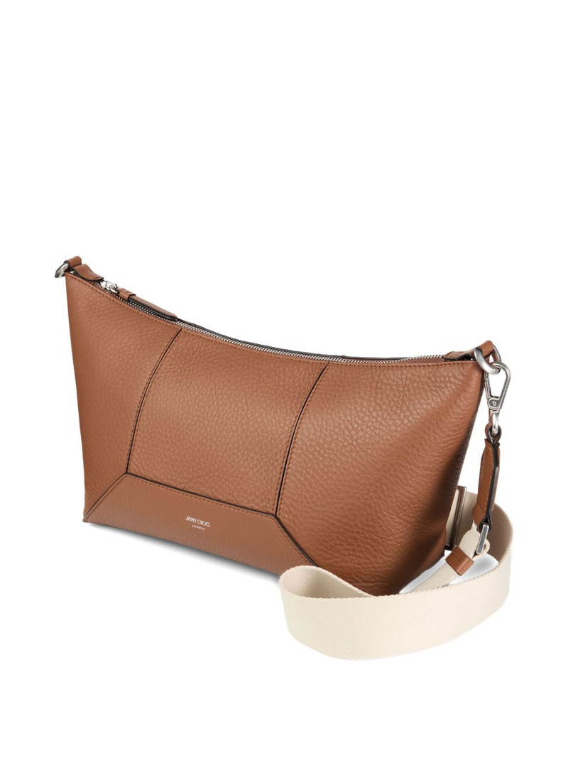 zip-detail calfskin messenger bag 3