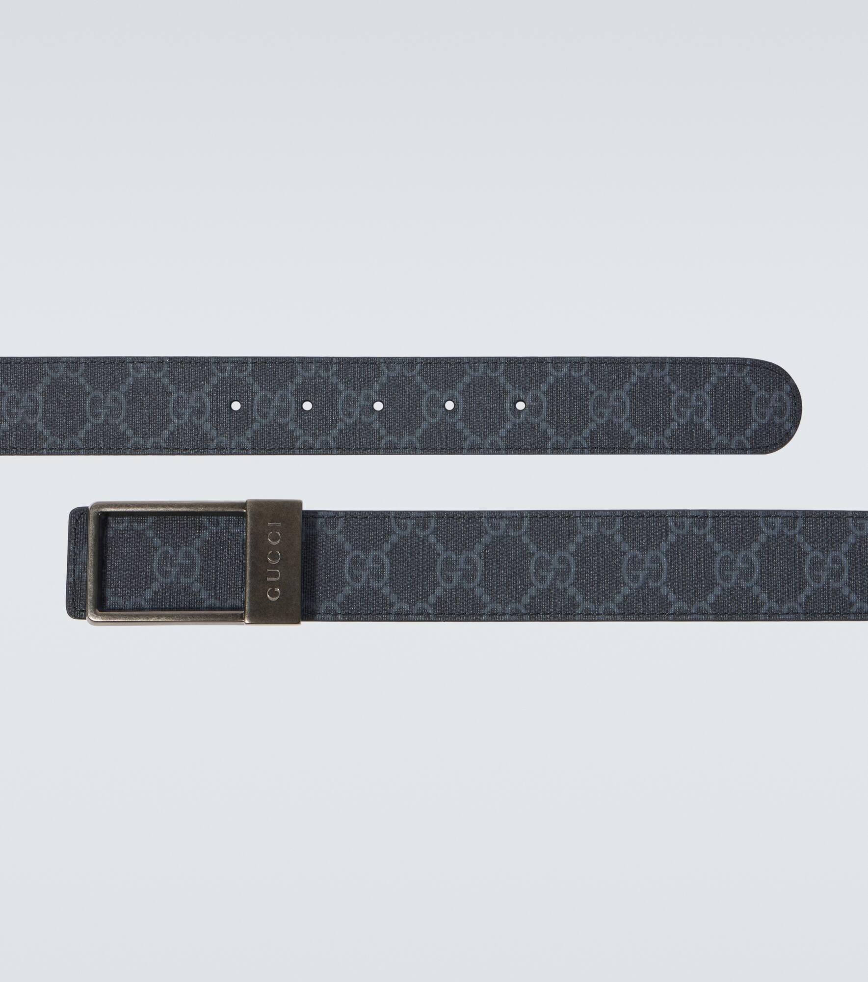 GG Canvas reversible leather belt - 4