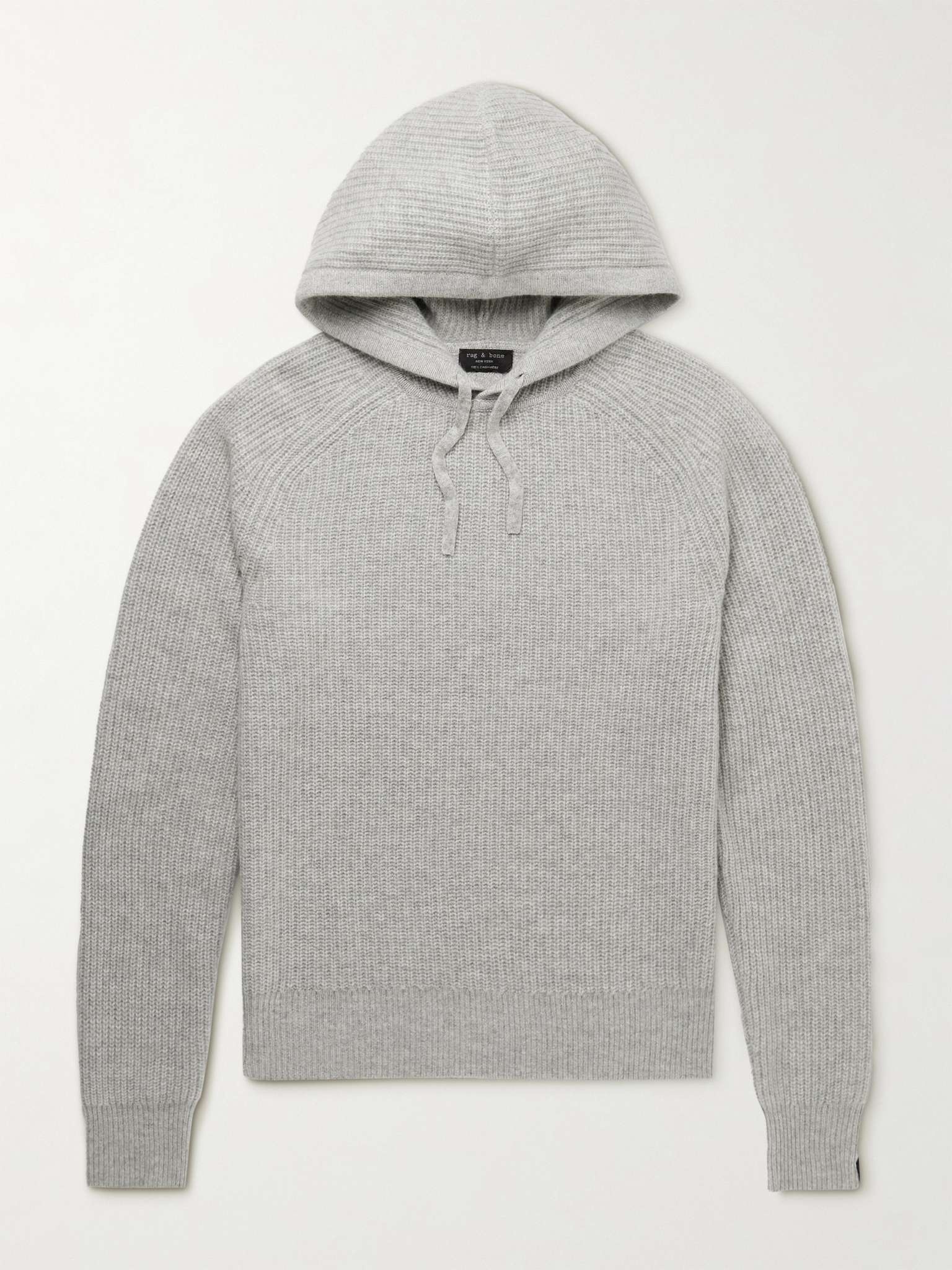 Pierce Ribbed Cashmere Hoodie - 1