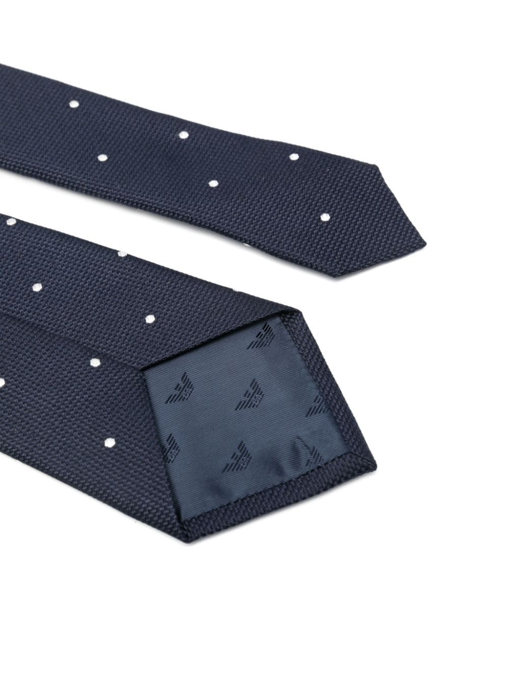 polka-dot silk tie - 2