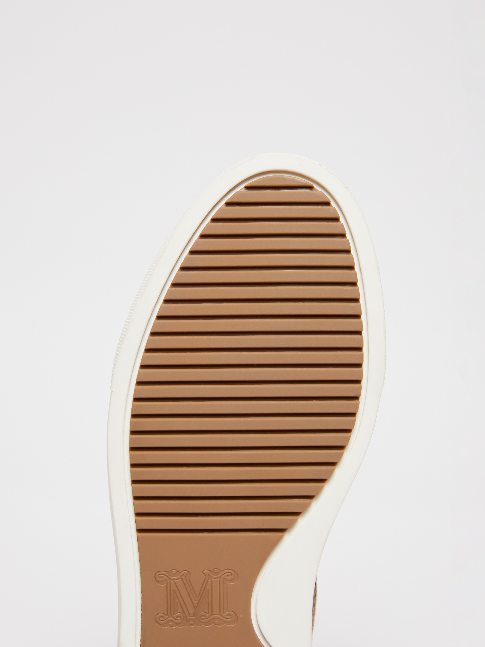 LOGOCITY Jacquard raffia-effect fabric trainers - 5