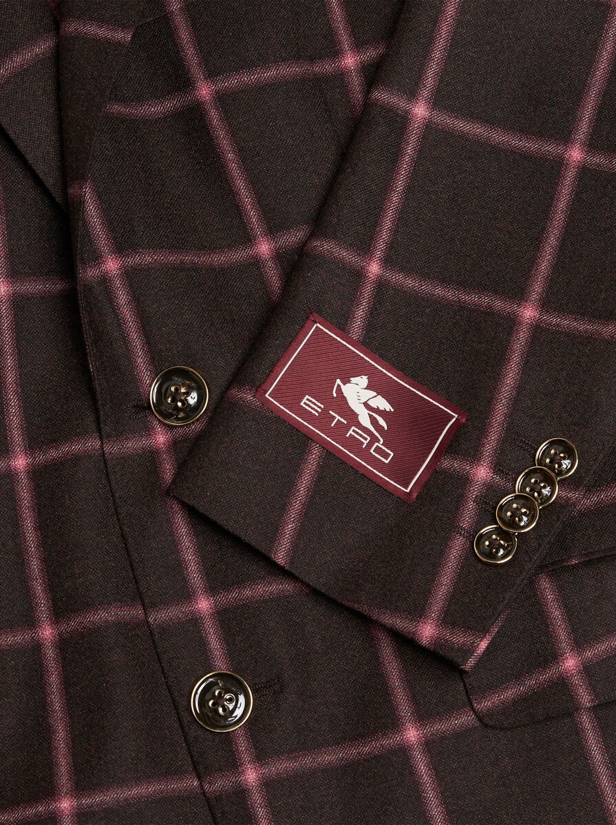 CHECK JACQUARD BLAZER - 5