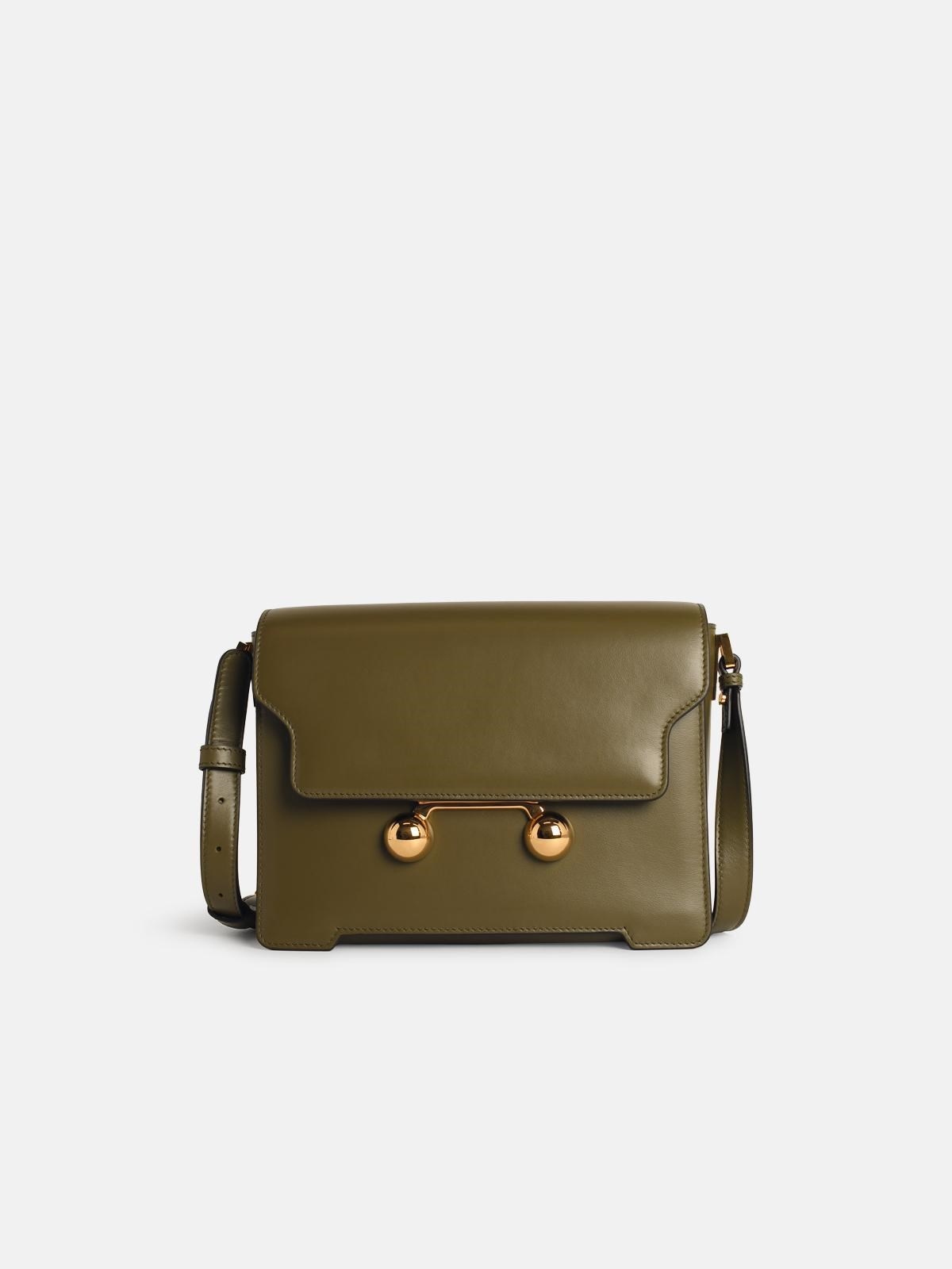 MEDIUM 'TRUNKAROO' SHOULDER BAG IN GREEN LEATHER - 1