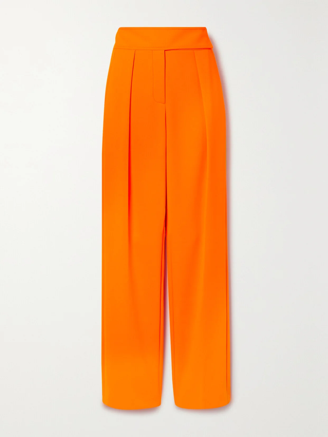Pleated Crepe Tapered Pants - 1