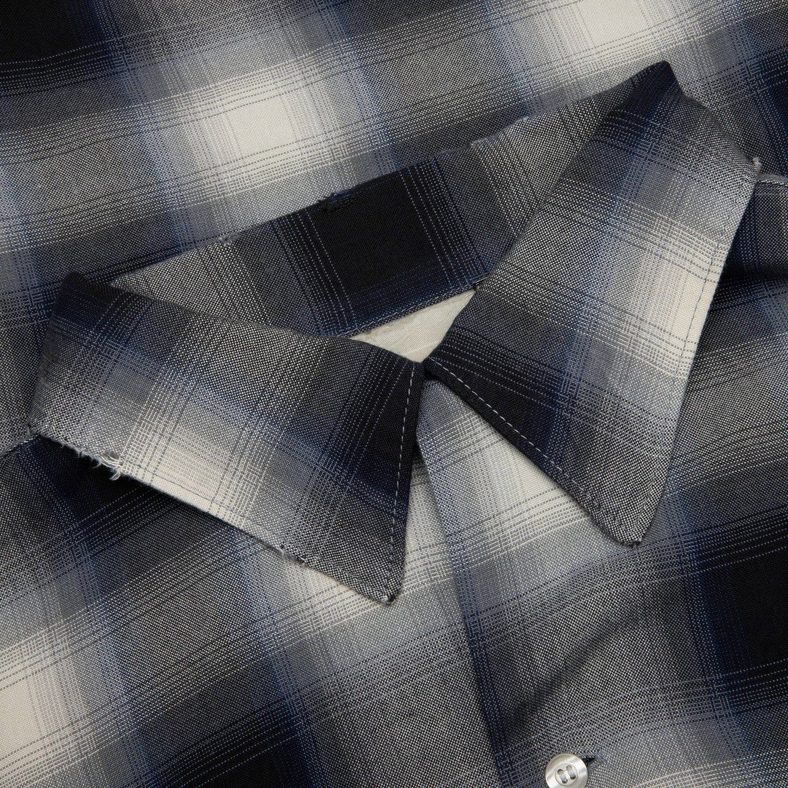 SAINT MICHAEL X LASTMAN MX6 CHECKERED L/S BUTTONUP SHIRT - NAVY - 3
