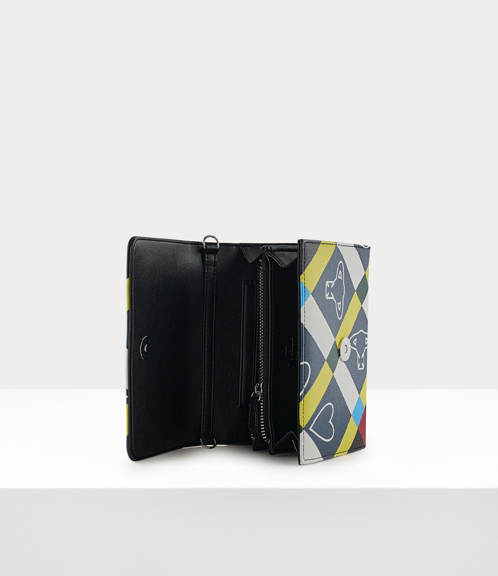 ORB AND HEART CHECK CROSSBODY WALLET - 3