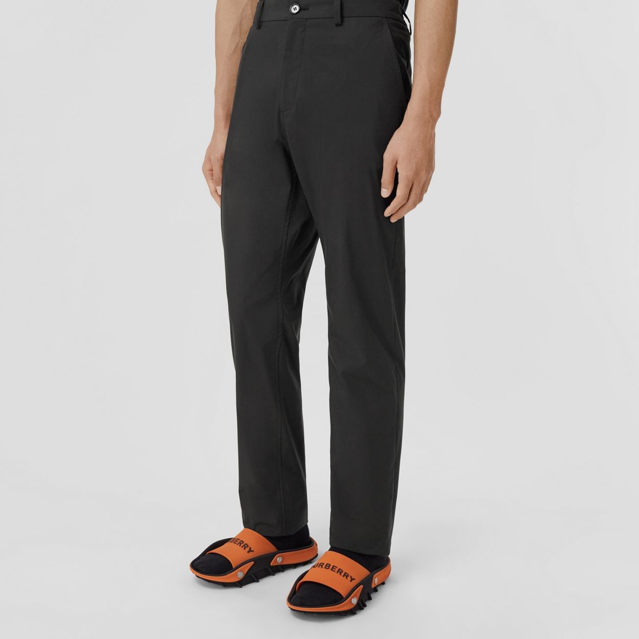 Cotton Blend Tailored Trousers - 5