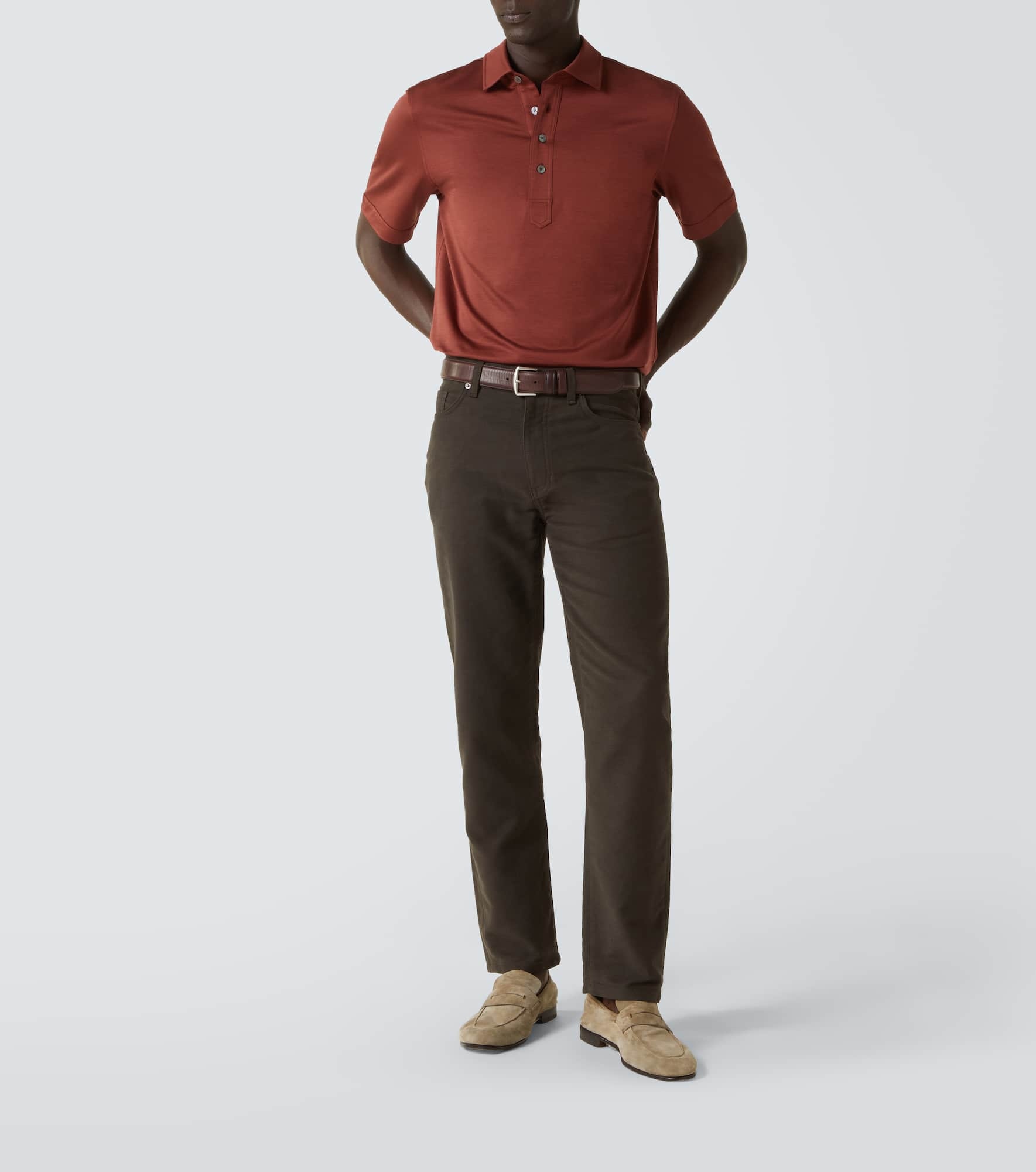 Silk and cotton polo shirt - 2