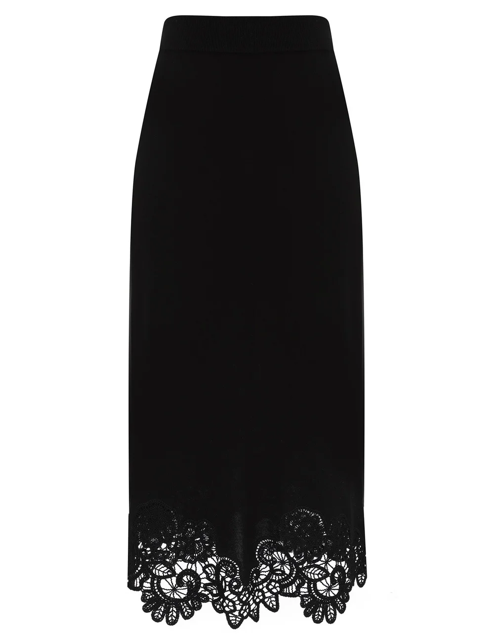 VALIANT MERINO LACE MIDI SKIRT - 1