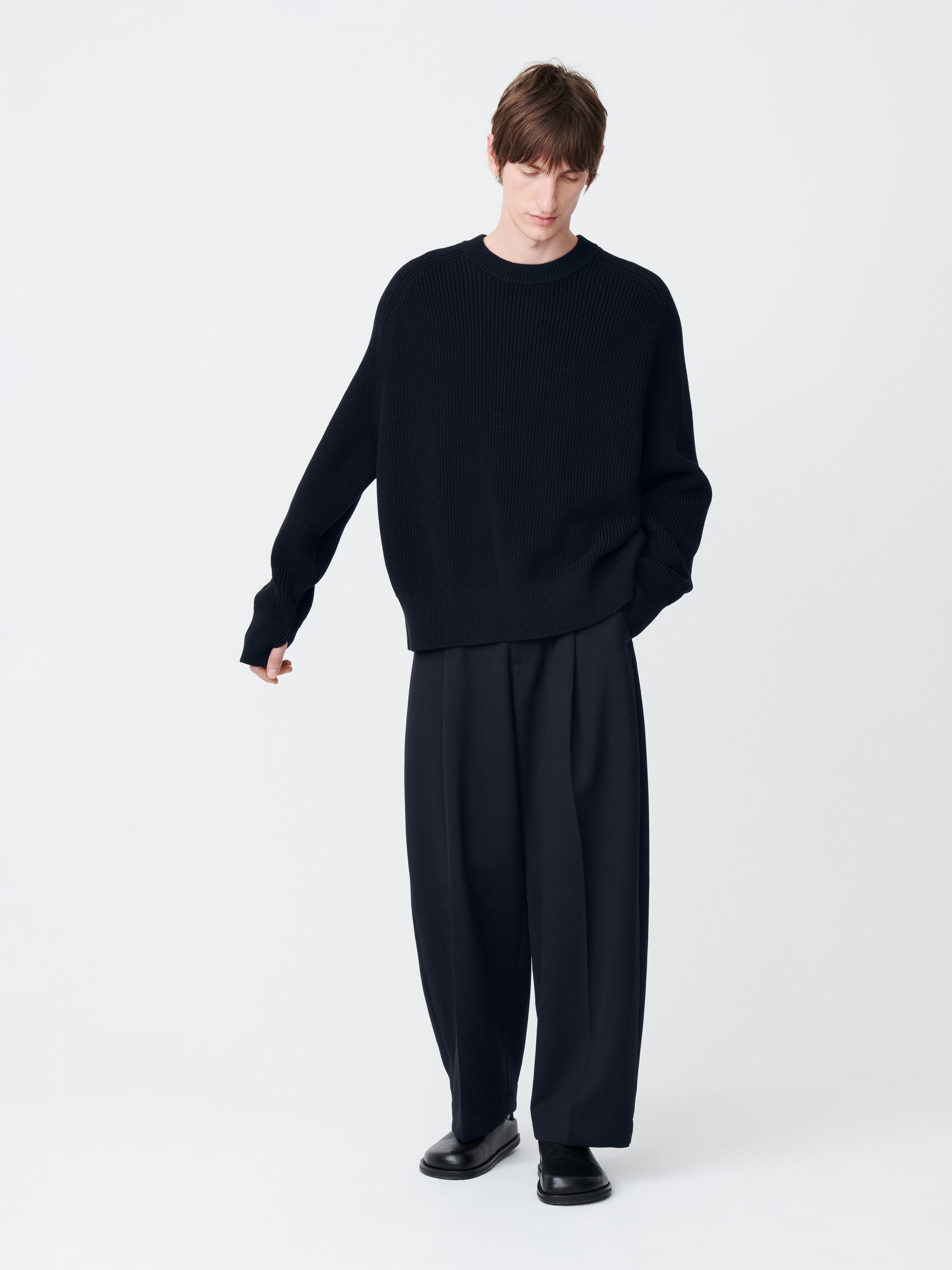新品 STUDIO NICHOLSON ELLIS  SNM-1074 Ellis Pant in Darkest Navy | Tailored Trouser | Studio Nicholson