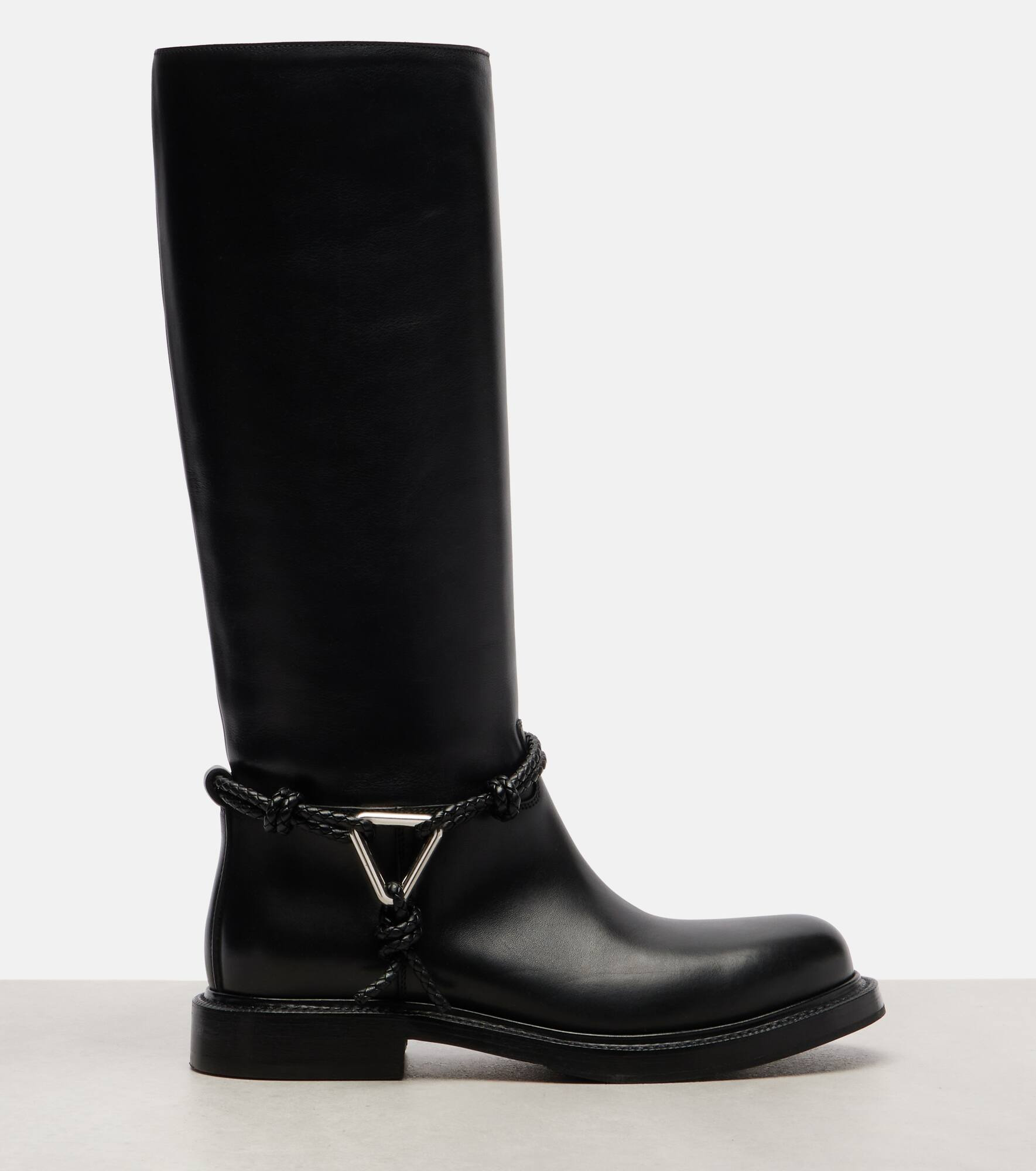 Leather knee-high boots - 4
