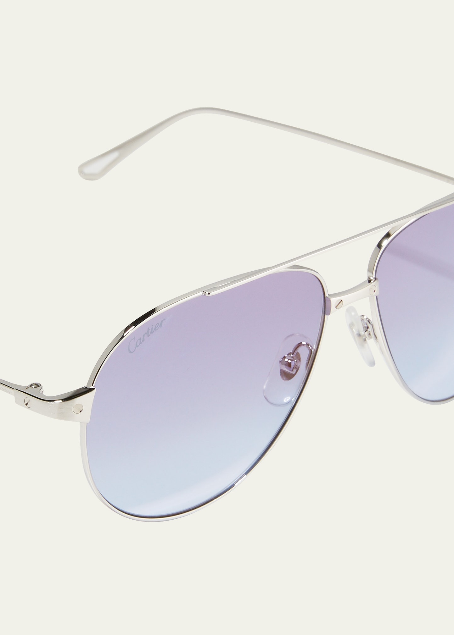Santos Screw Metal Aviator Sunglasses - 5