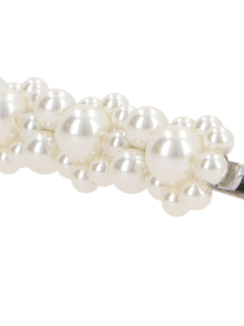 faux-pearl embellished hair clip - 3