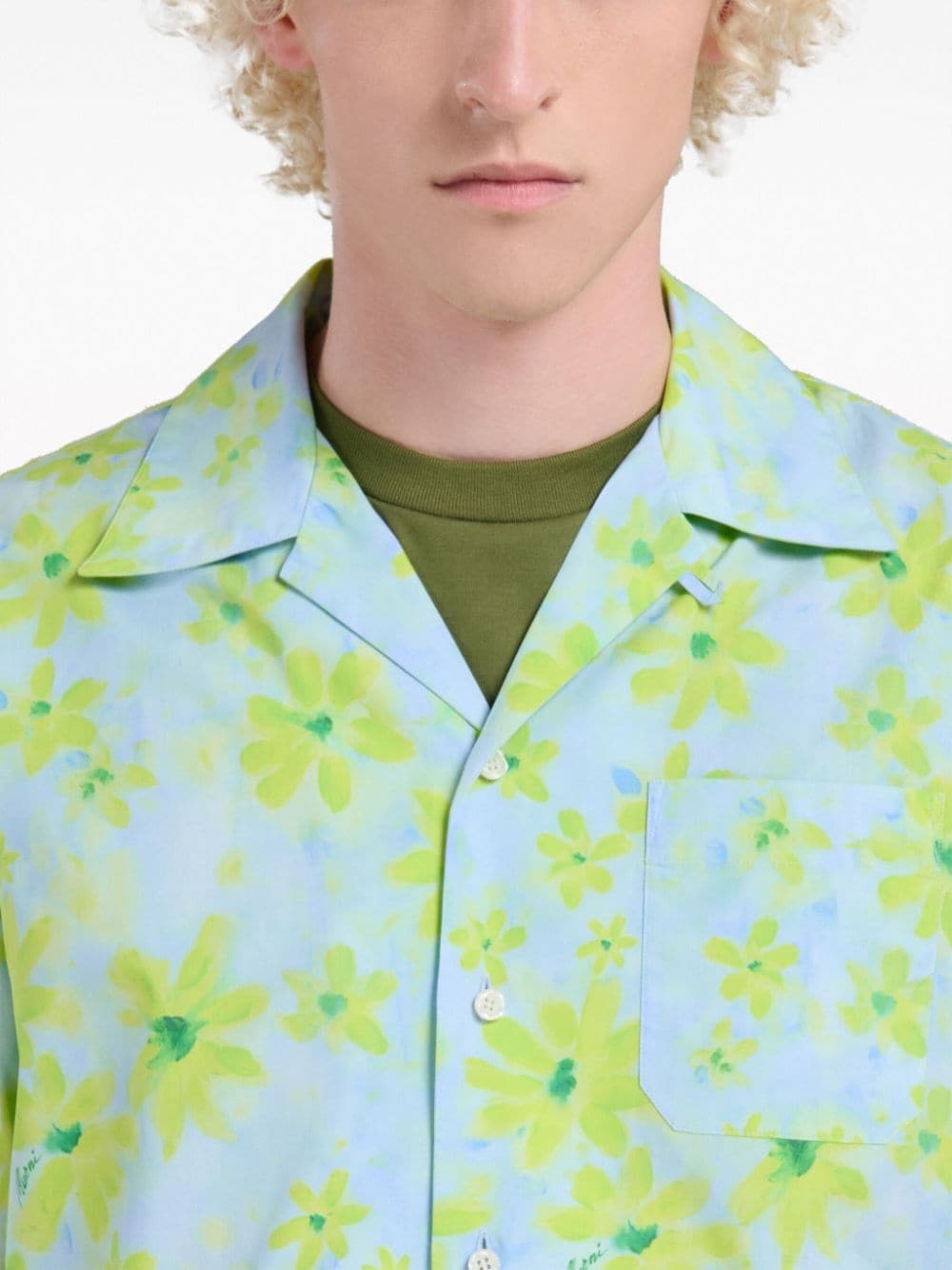 floral-print cotton shirt - 5