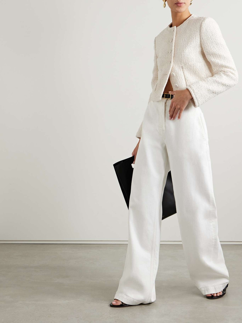 Another Tomorrow + NET SUSTAIN cropped organic cotton-tweed jacket outlook