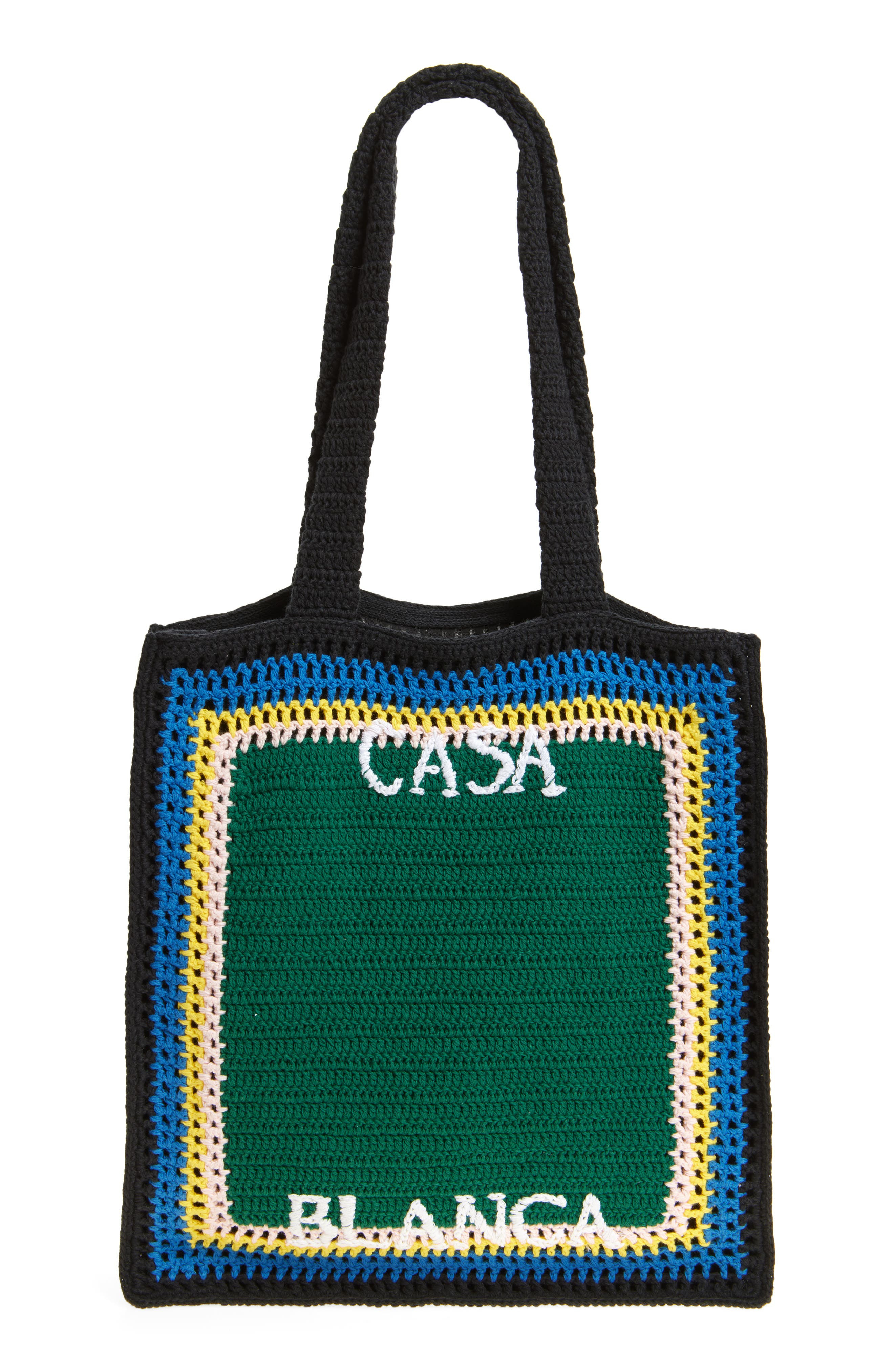 Casablanca Crochet Tennis Bag Tote in Green at Nordstrom - 4