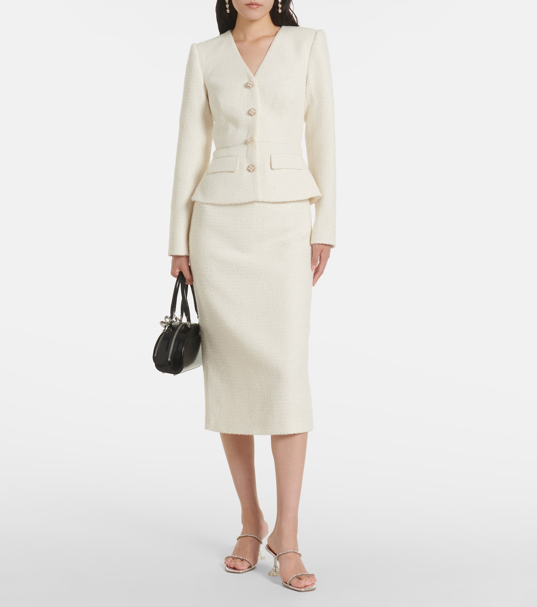 Bridal bouclé midi dress - 2