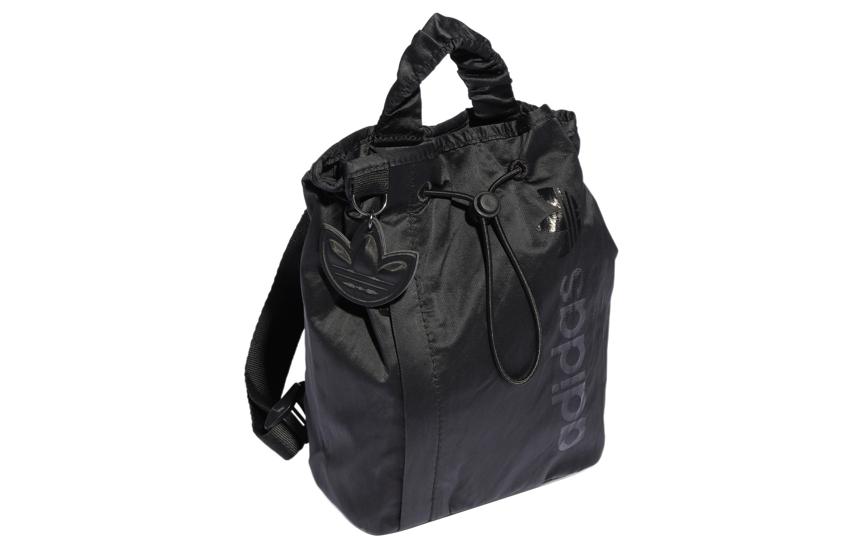 (WMNS) adidas Satin Mini Bucket Backpack 'Black' IB9046 - 2
