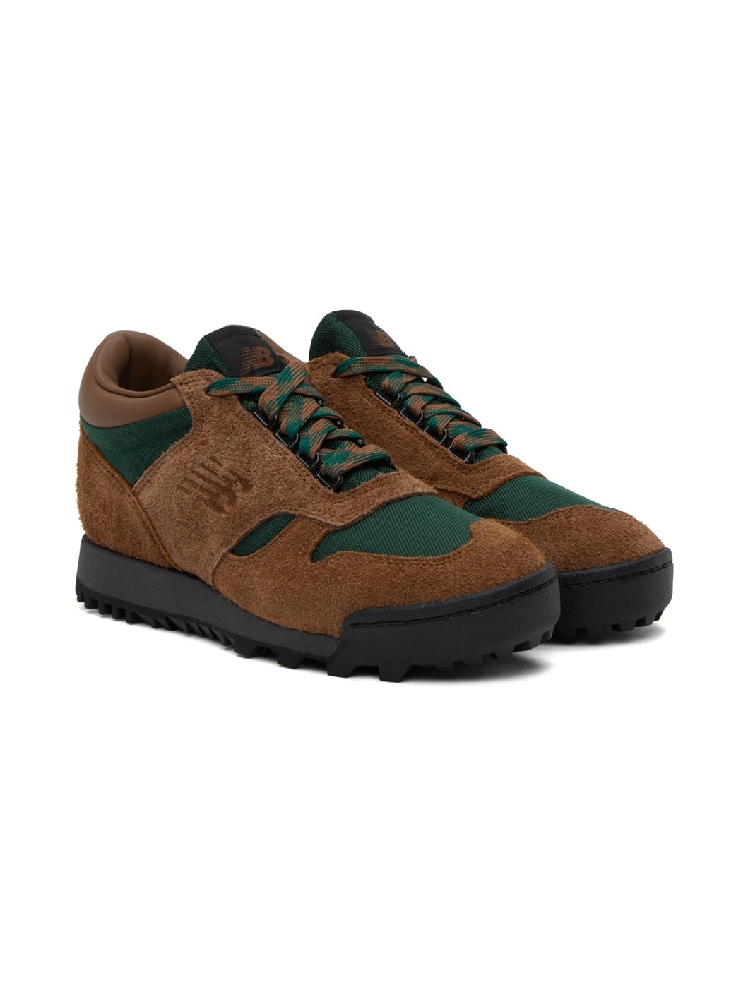 Brown & Green Rainier Low Sneakers - 4