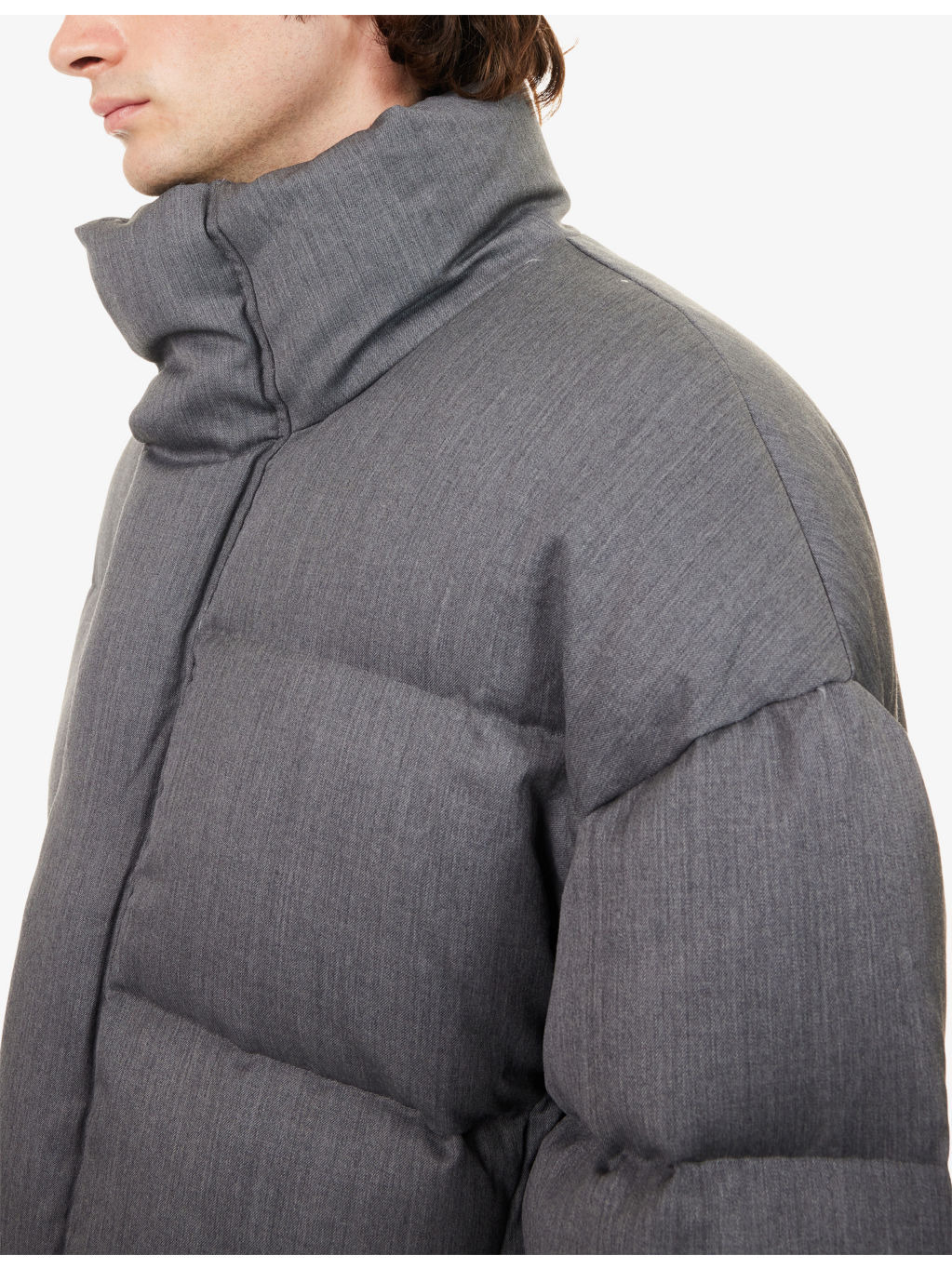 MML High-Neck Wool Blend Puffer Jacket - 5