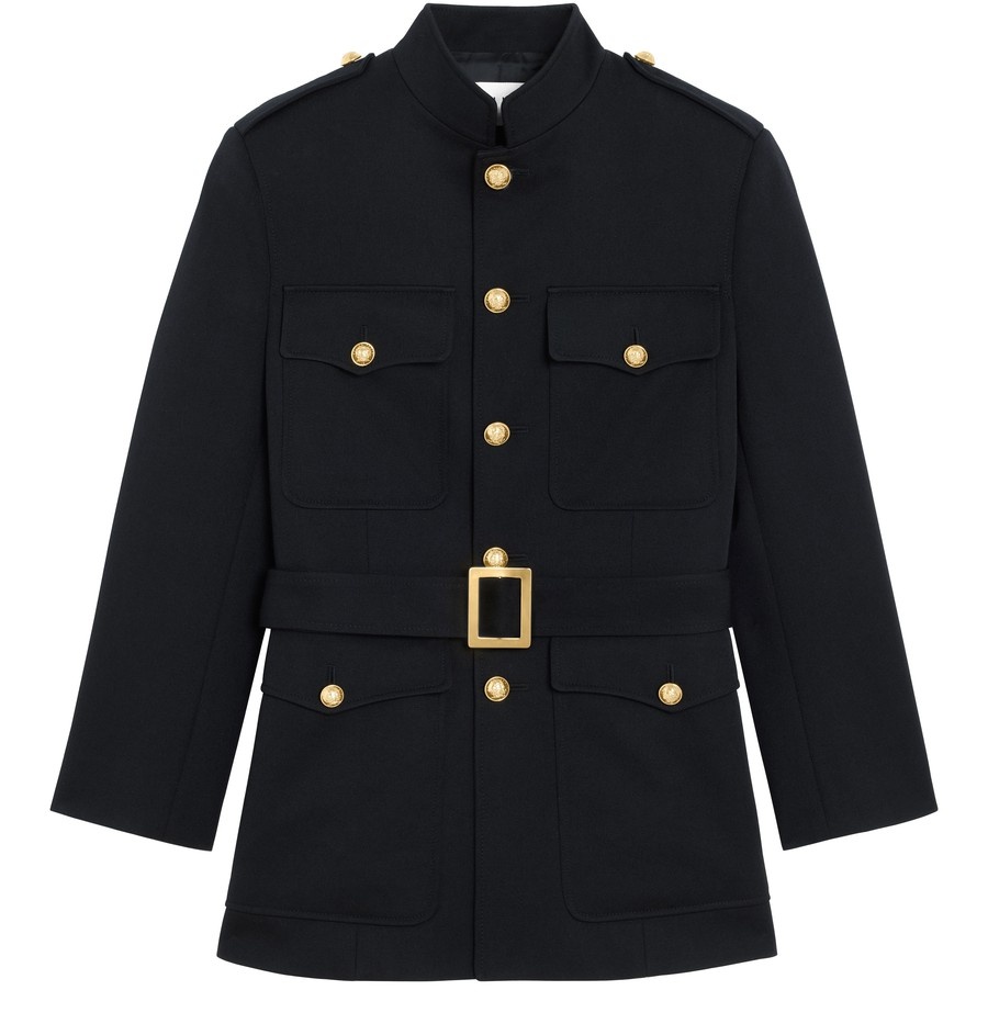 【23AW NEW】CELINE_women / SAHARIENNE ミリタリー ジャケット CELINE Saharienne military jacket in wool | 24s | REVERSIBLE