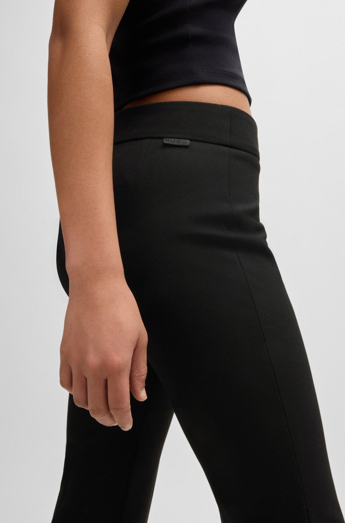 SLIM-FIT TROUSERS IN STRETCH FABRIC - 5