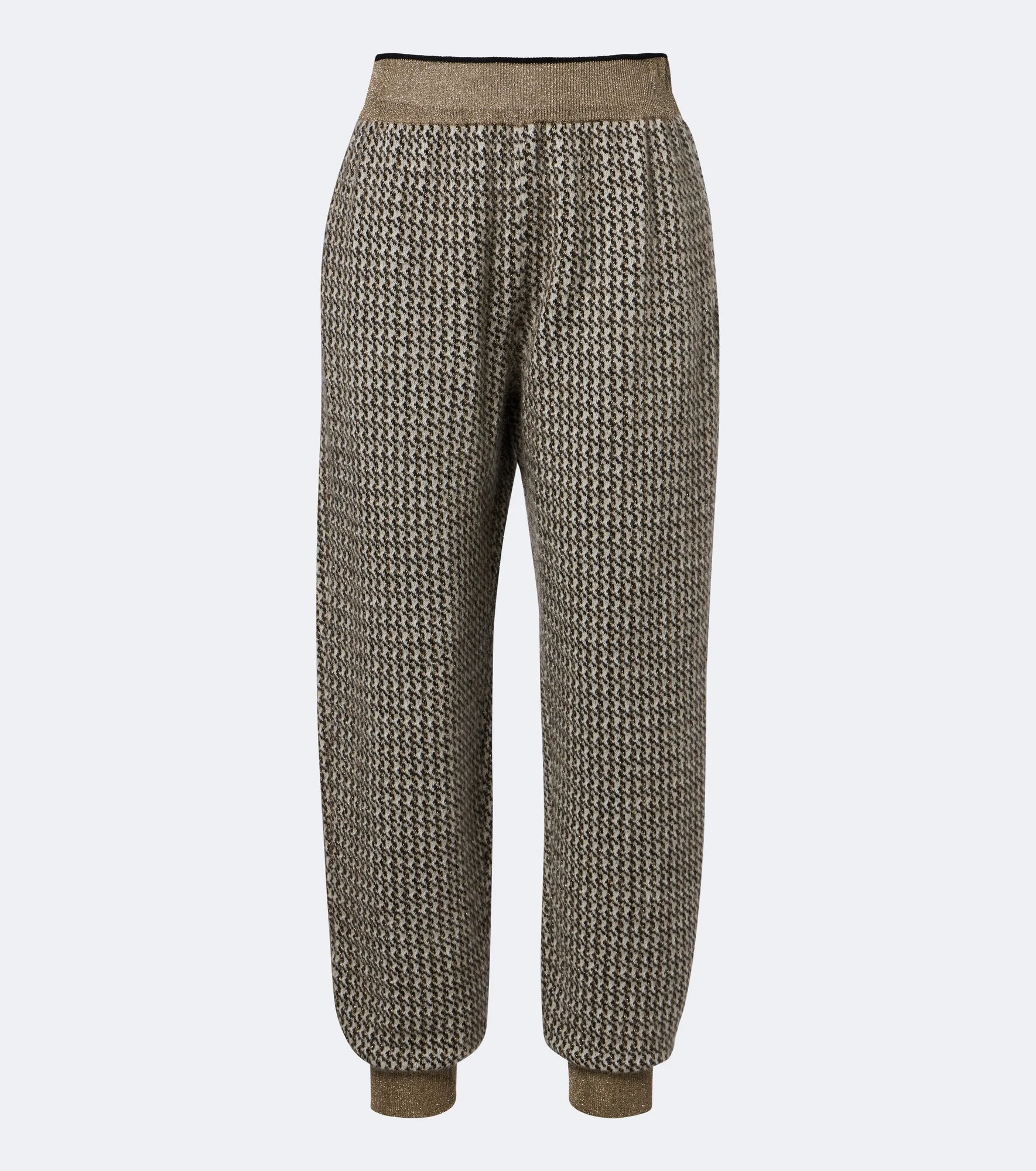 Houndstooth mohair and wool-blend straight pants - 1