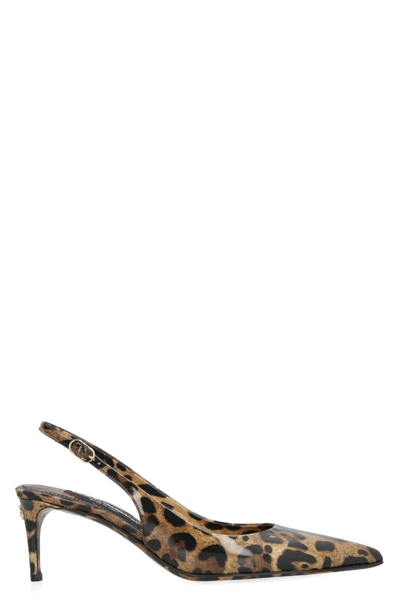 DOLCE & GABBANA LOLLO LEATHER SLINGBACK PUMPS - 1
