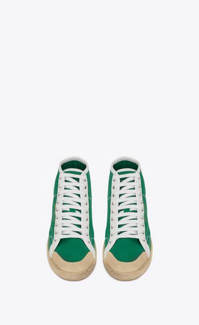 SAINT LAURENT court classic sl/39 mid-top sneakers in canvas and leather outlook