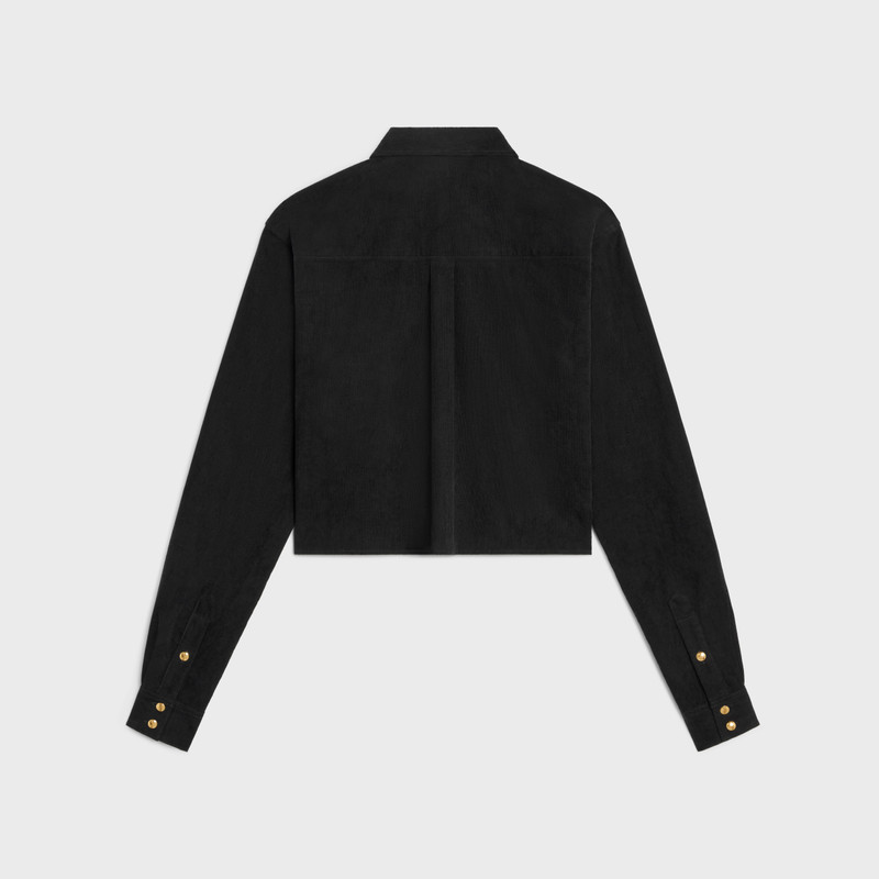CELINE cropped shirt in corduroy outlook