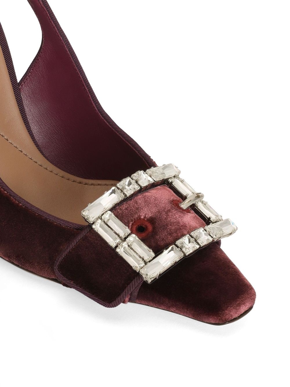 crystal-buckle slingback pumps - 4