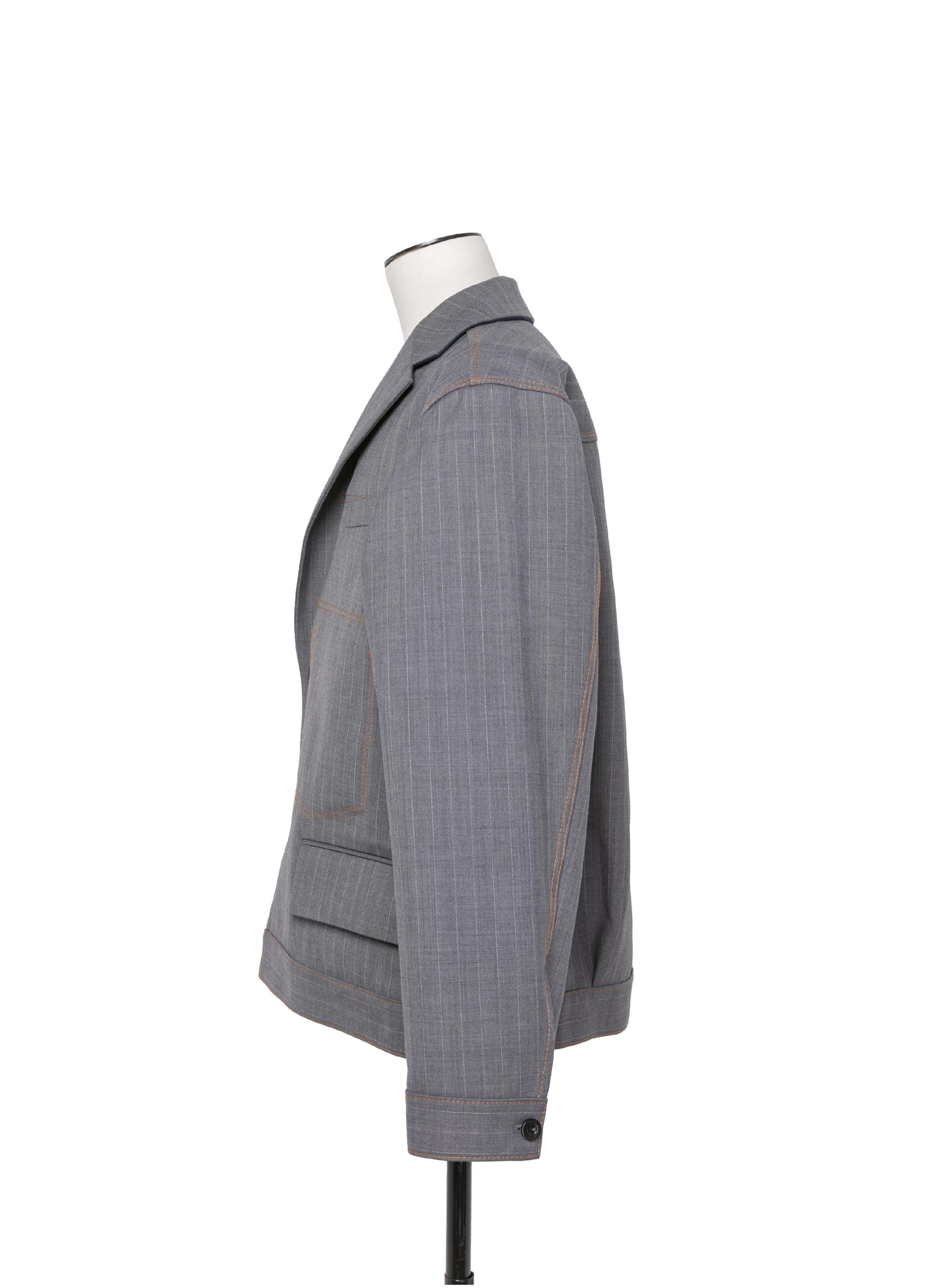 Chalk Stripe Bonding Jacket - 2
