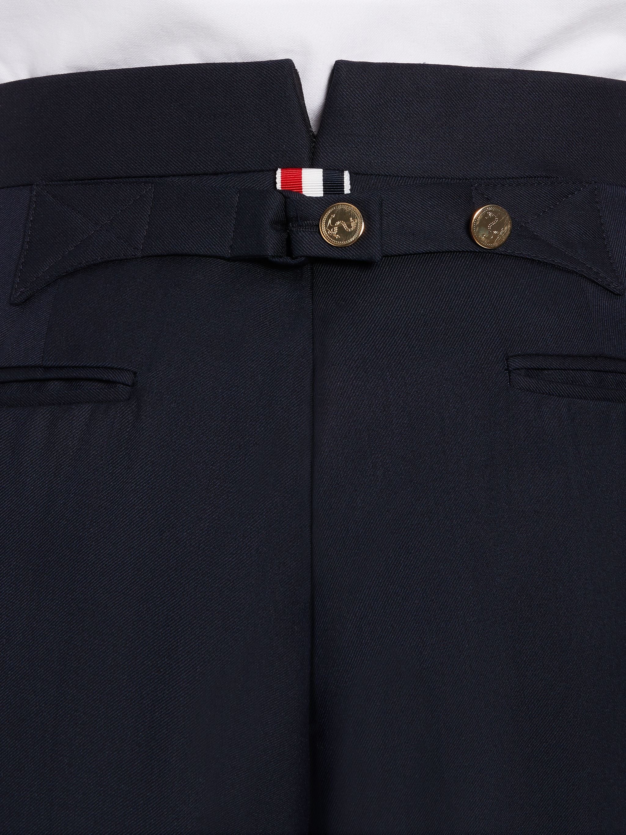 Navy Super 120s Wool Twill Trouser - 6