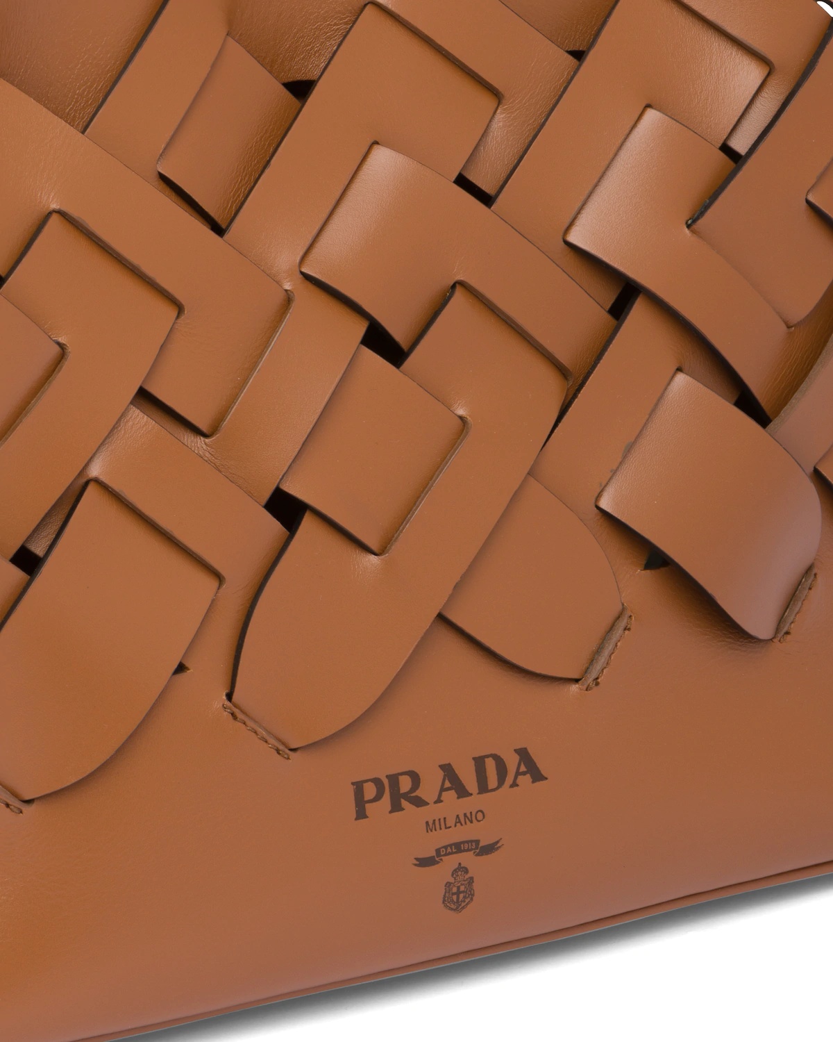 Leather Prada Tress Handbag - 6