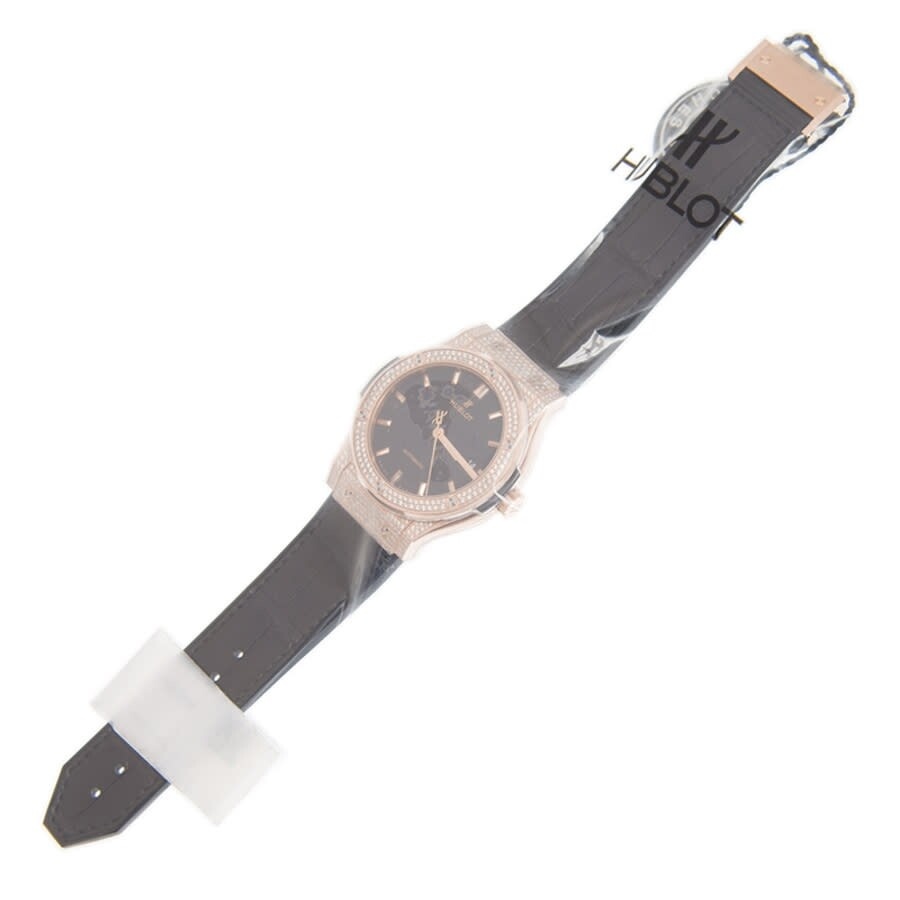 Hublot Classic Fusion Mat Black Dial Automatic Men's 18 Carat Rose Gold Watch 542.OX.1181.LR.1704 - 3