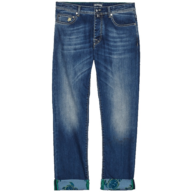 Men 5-Pocket printed Denim Pants Turtles Madrague - 1