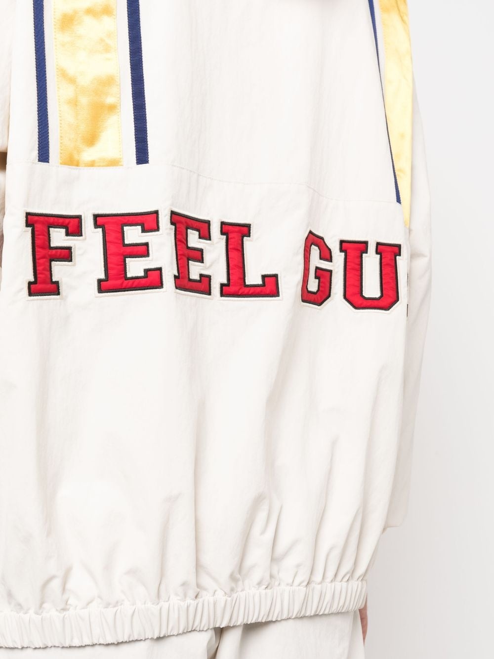 logo-embroidered hooded jacket - 5