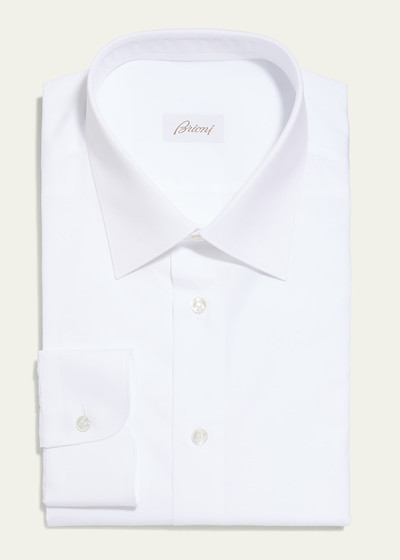 Brioni Wardrobe Essential Solid Dress Shirt, White outlook